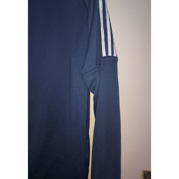 Adidas Golf Men's Pullover  Large 1/4 Zip  Long Sleeve French Terry Navy White - Picture 5 of 8